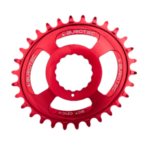 Burgtec Thick-Thin Oval Chainring Race Face Cinch Direct Mount 30T Race Red