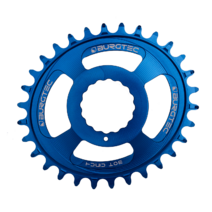 Burgtec Thick-Thin Oval Chainring Race Face Cinch Direct Mount 30T Deep Blue
