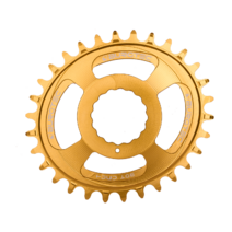Burgtec Thick-Thin Oval Chainring Race Face Cinch Direct Mount 30T Bullion Gold