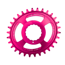 Burgtec Thick-Thin Oval Chainring Race Face Cinch Direct Mount 30T Toxic Barbie Pink