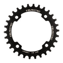 Burgtec 94mm BCD E-Bike Steel Thick Thin Chainring - 30T - Burgtec Black (Includes 8mm x 0.75mm x 8mm Long bolts)